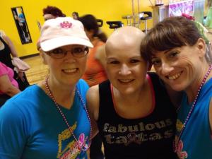 Paula Imbierowicz (center) with Caliente for the Cure co-chairs Barbara Absher and Jenn Turek