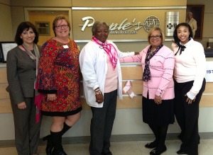  Komen CEO Judy Salerno and Komen St. Louis Executive Director Helen Chesnut with the team at Betty Jean Kerr People's Health Centers