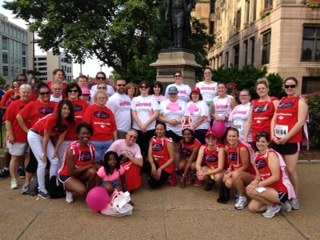 Jeania and her team and the 2013 Komen St. Louis Race for the Cure